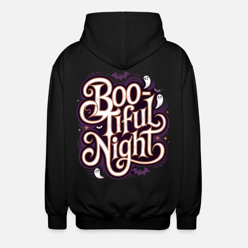 Boo-Tiful Nuit Halloween Effrayant Drôle - Veste à capuche unisexe - noir
