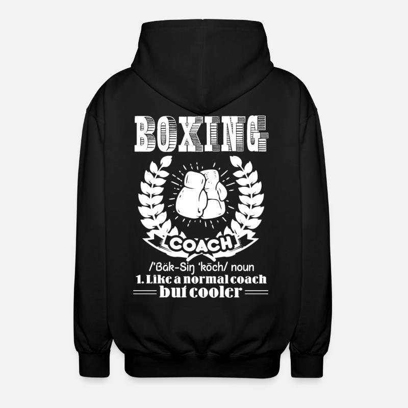 Boxing Coach Definition - Unisex Hooded Jacket - black