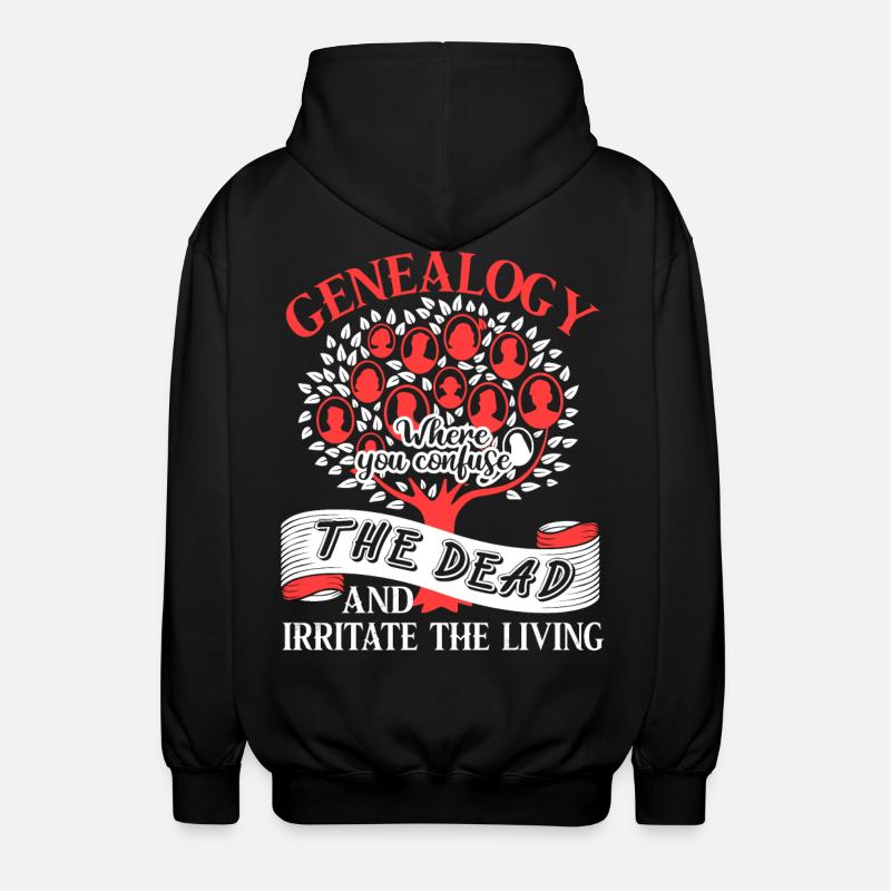 Genealogy Confuse The Dead - Unisex Hooded Jacket - black