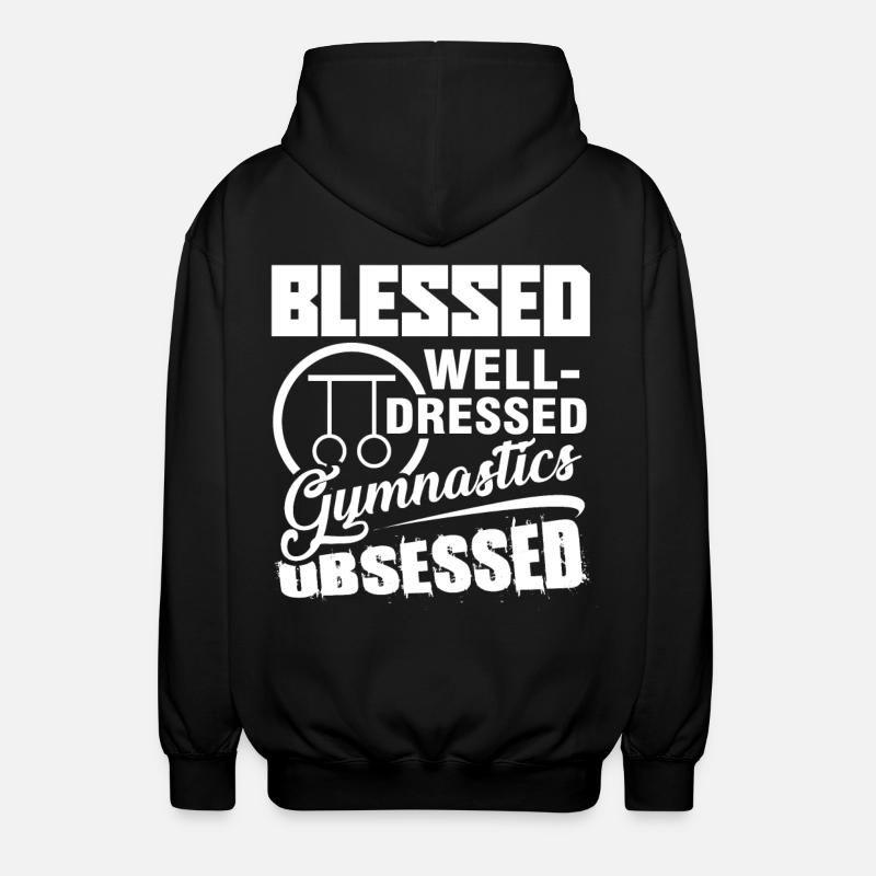 Well Dressed Gymnastics Obsessed - Unisex Hooded Jacket - black