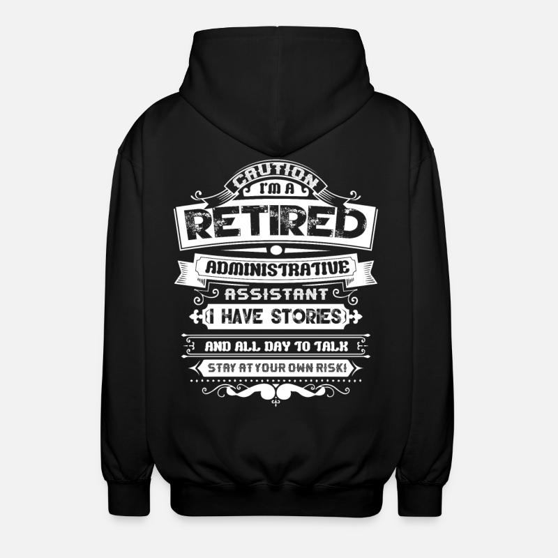 Administrative Assistant Caution - Unisex Hooded Jacket - black