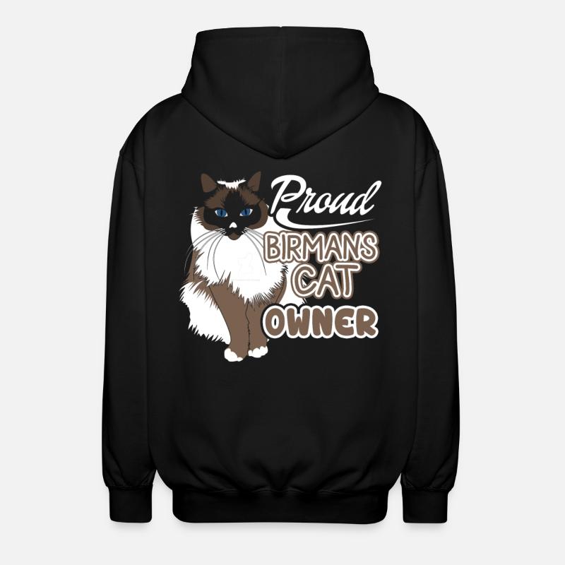 Proud Birman Cat Owner - Unisex Hooded Jacket - black