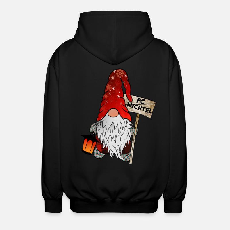 Gnome de Noël PC Gnome - Veste à capuche unisexe - noir