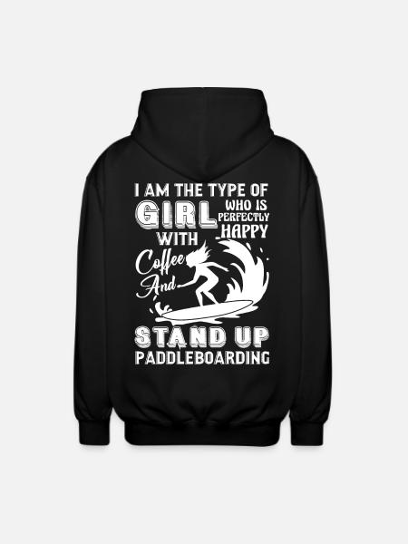 Paddleboarding Paddleboarding Girl - Unisex Hooded Jacket - black