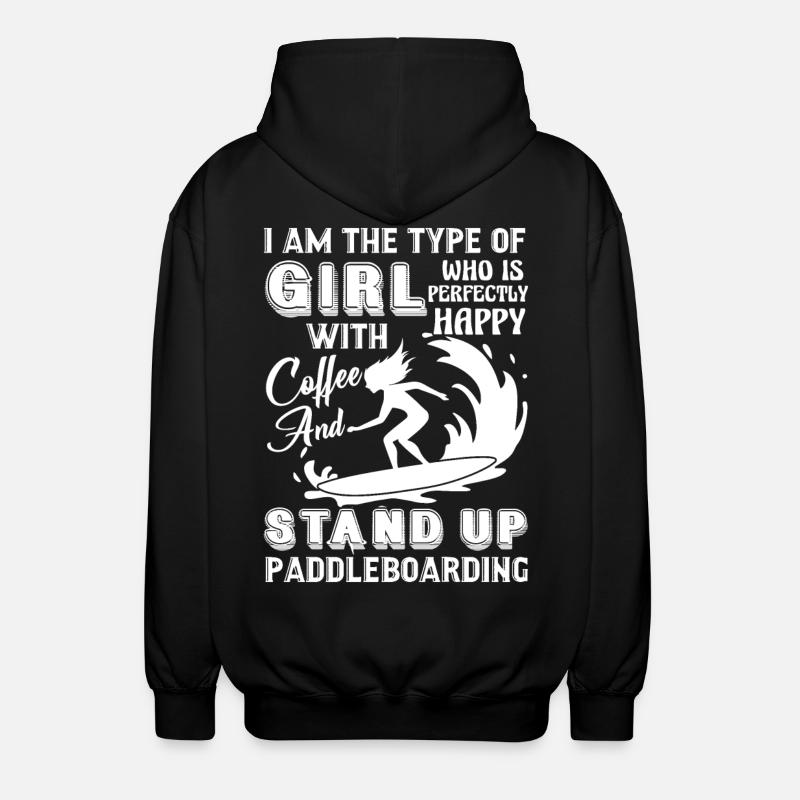 Paddleboarding Paddleboarding Girl - Unisex Hooded Jacket - black