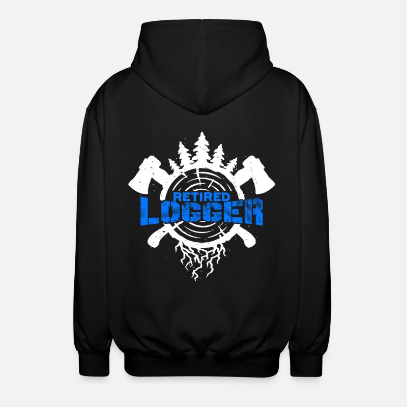 Logger Retired Logger - Unisex Hooded Jacket - black