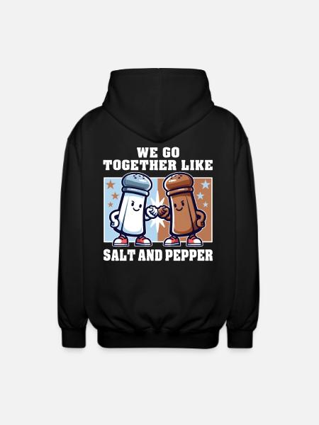VI GÅR SAMMEN SOM SALT OG PEPPER - Unisex-hettejakke - svart