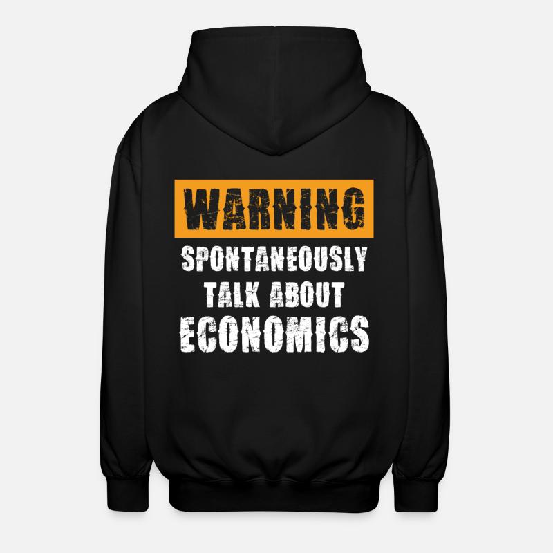 Attention : Conversations spontanées sur l’économie - Veste à capuche unisexe - noir