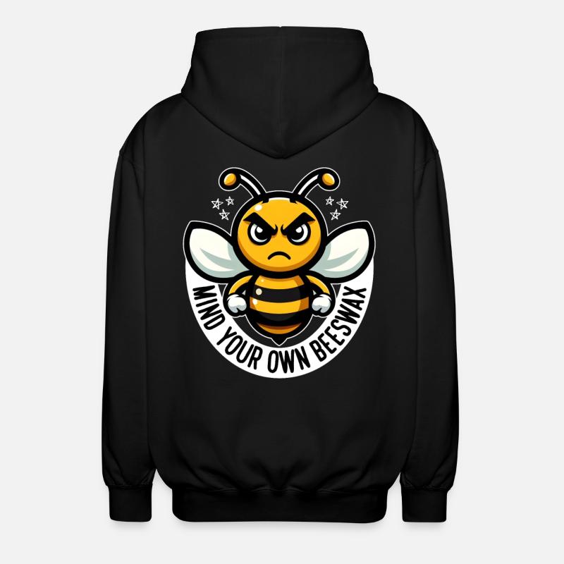 MIND YOUR OWN BEESWAX - Unisex Hooded Jacket - black