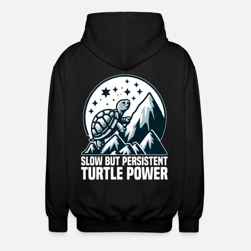 LANGSAME, ABER AUSDAUERNDE TURTLE-POWER - Unisex Kapuzenjacke - Schwarz