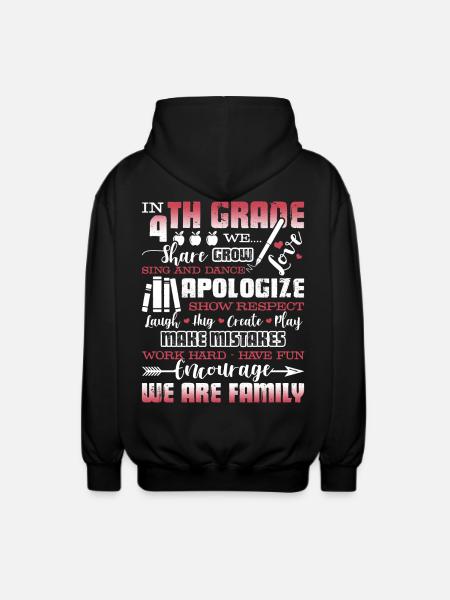 Things About 4th Grade Teacher - Unisex Hooded Jacket - black