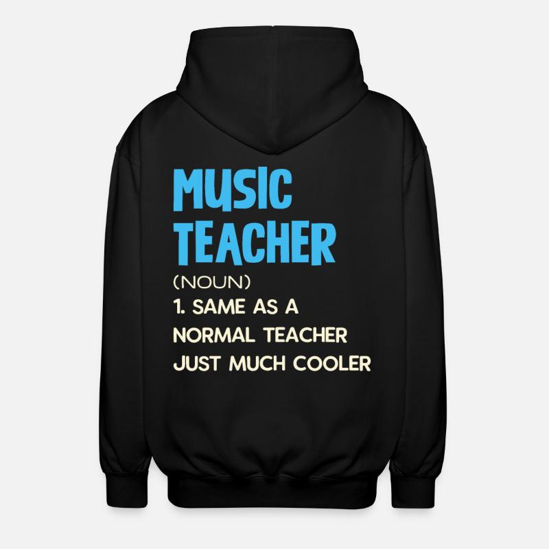 Musiklehrer Definition Cooler Lehrer Idee - Unisex Kapuzenjacke - Schwarz