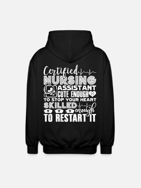 CNA Skilled CNA - Unisex Hooded Jacket - black