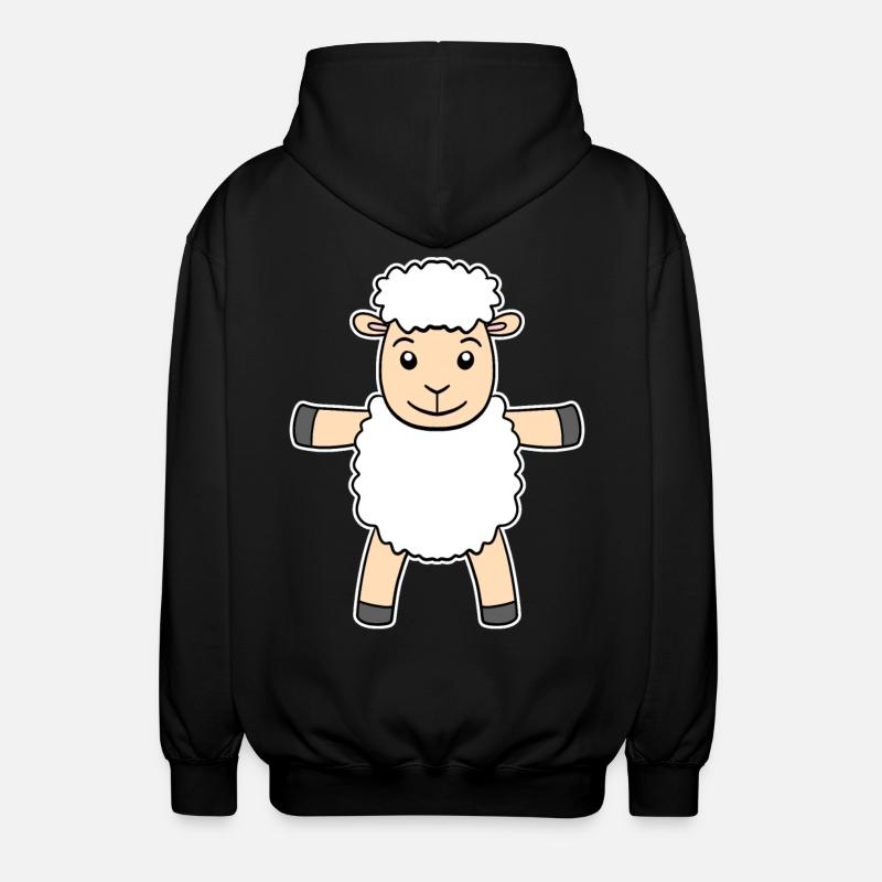 mouton - Veste à capuche unisexe - noir