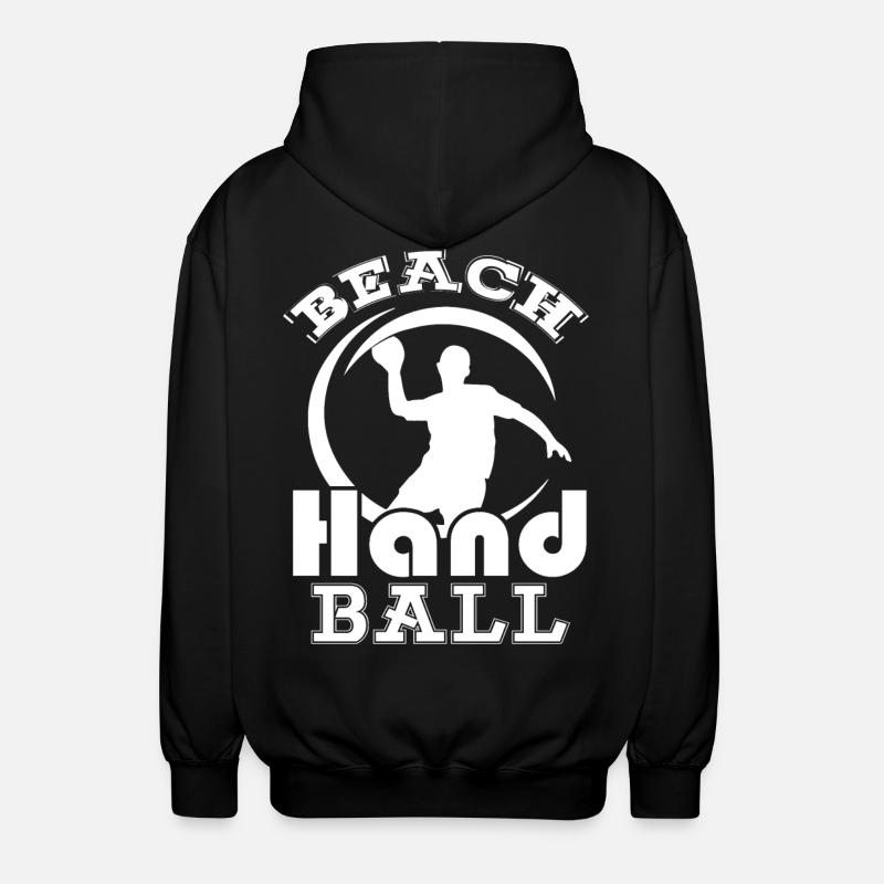 Funny Beach Handball - Unisex Hooded Jacket - black