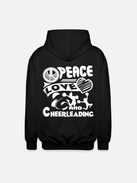 Cheerleading Peace Love Cheerleading - Unisex Hooded Jacket - black