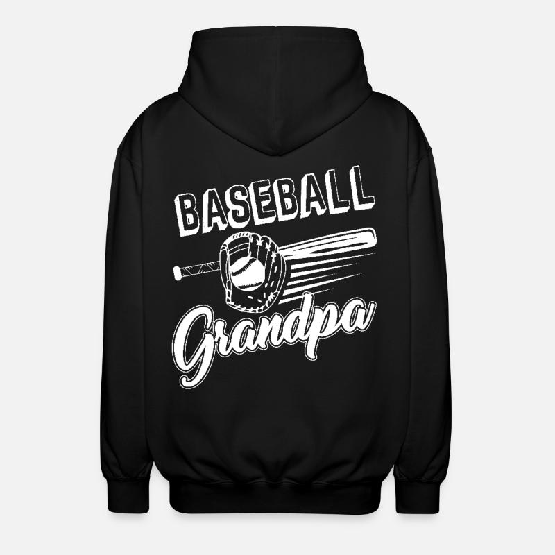 Baseball Baseball Grandpa - Unisex Hooded Jacket - black