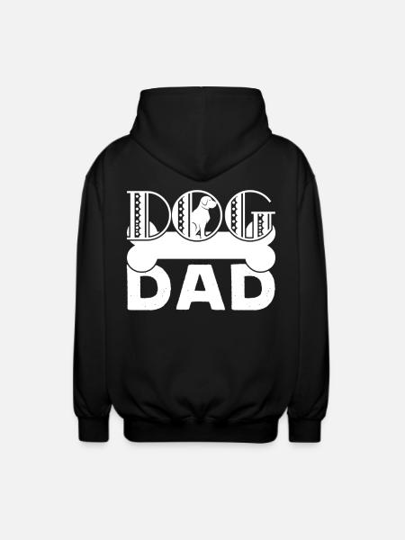 Father's Day Dog Dad - Unisex Hooded Jacket - black