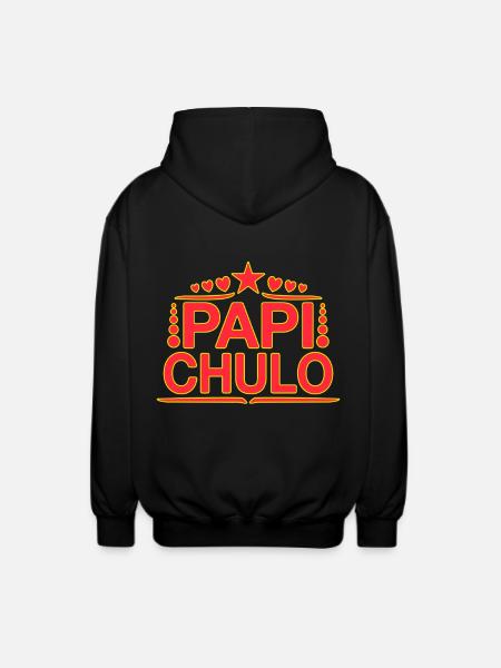 Papi Chulo - Latino Style Design - Unisex Hooded Jacket - black