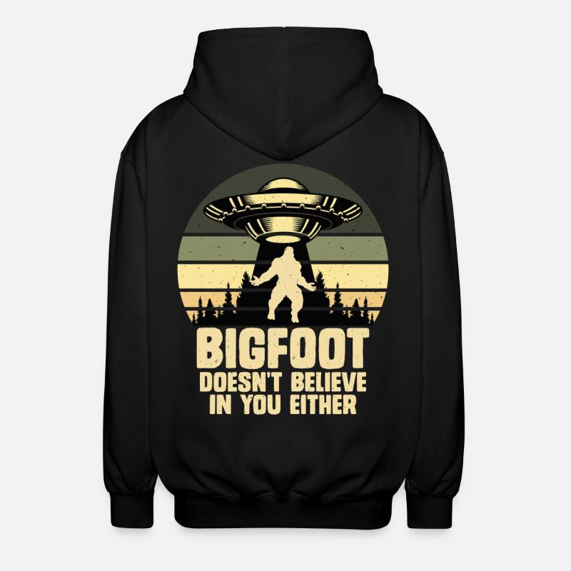 OVNI Bigfoot Yeti Sasquatch - Veste à capuche unisexe - noir