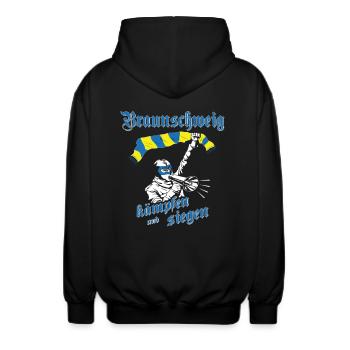 Braunschweig kämpfen und siegen No II - Unisex Kapuzenjacke - Schwarz - Hinten - AI Model Male 185 light (185cm)
