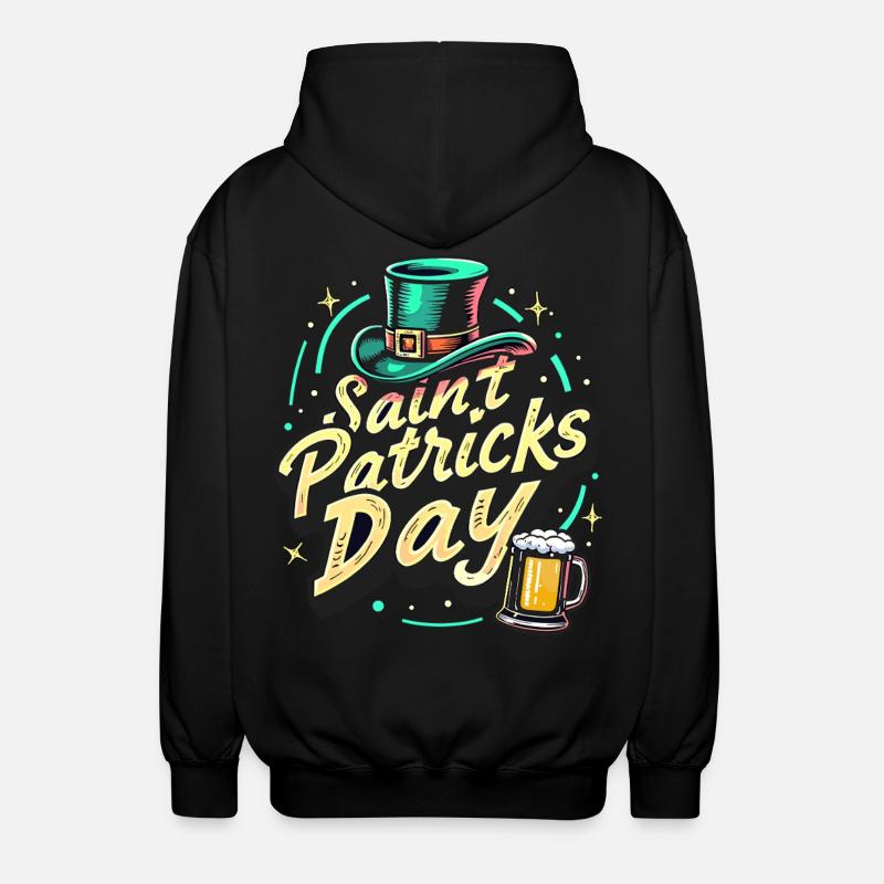 Bière de la Saint-Patrick - Veste à capuche unisexe - noir