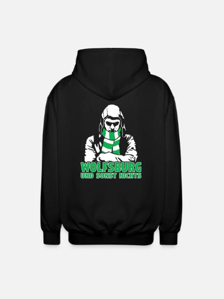 Wolfsburg und sonst nichts - Unisex Kapuzenjacke - Schwarz