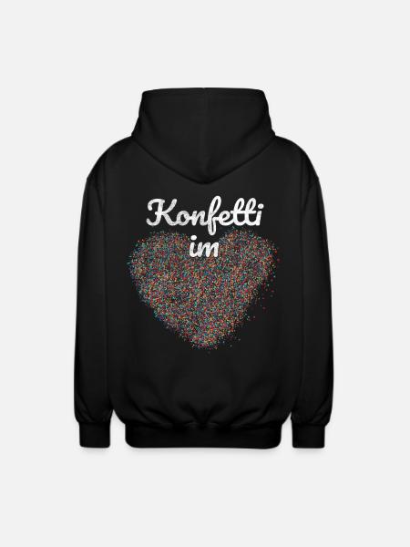 Confetti in the heart - Unisex Hooded Jacket - black