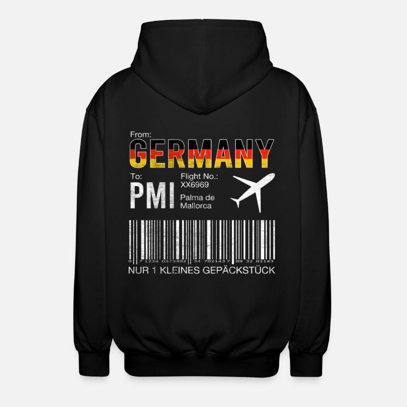 Flight ticket Palma - Unisex Hooded Jacket - black