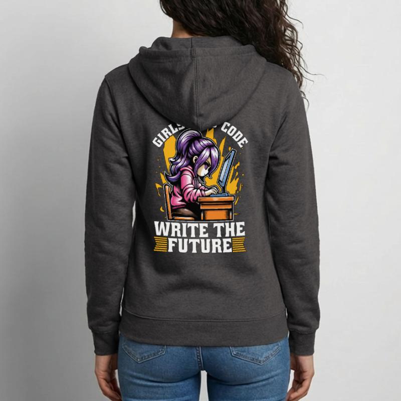 Coder Girls Who Code Write The Future Developer Unisex Kapuzenjacke