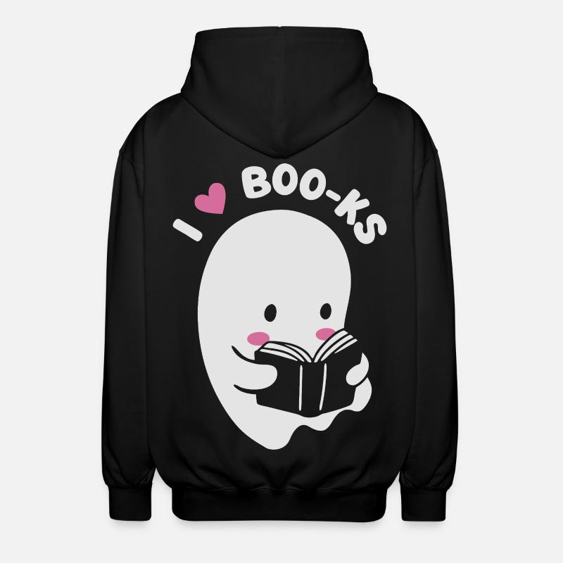 Ich liebe Boo-ks - Unisex Kapuzenjacke - Schwarz