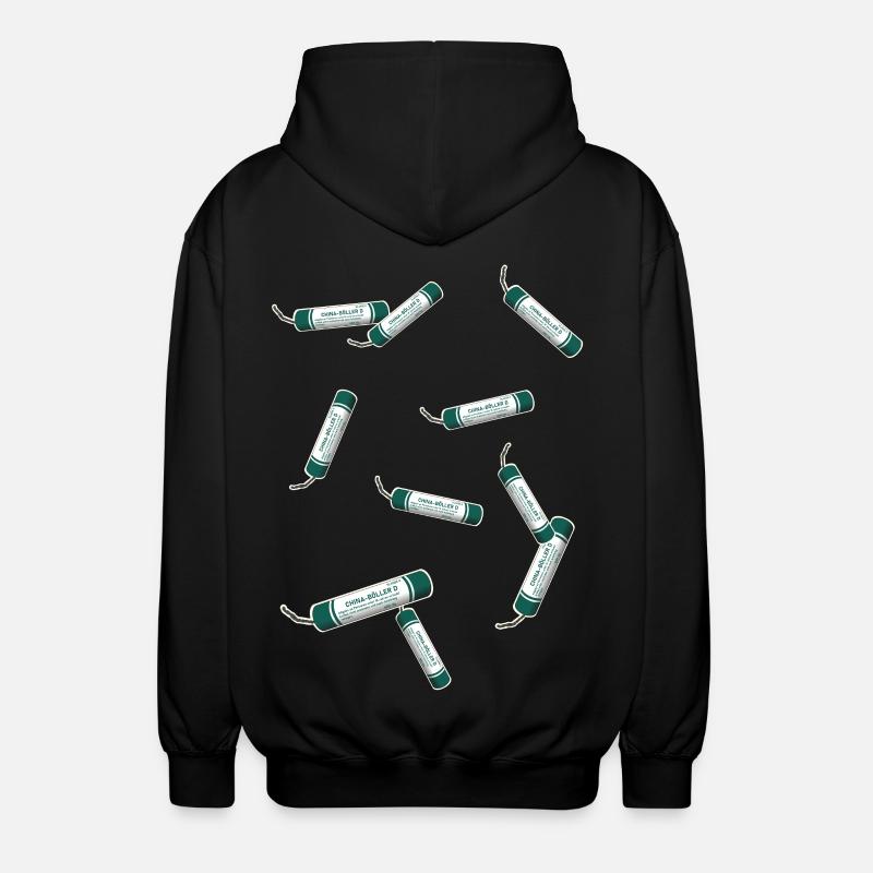 Pyro firecrackers - Unisex Hooded Jacket - black