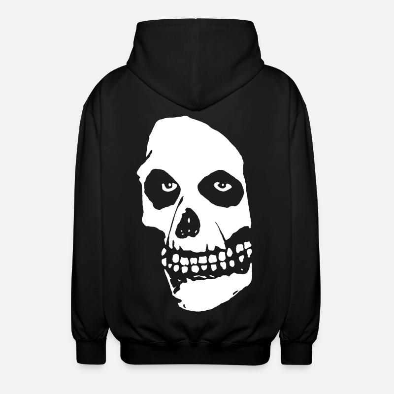 Crâne d’horreur d’Halloween - Veste à capuche unisexe - noir