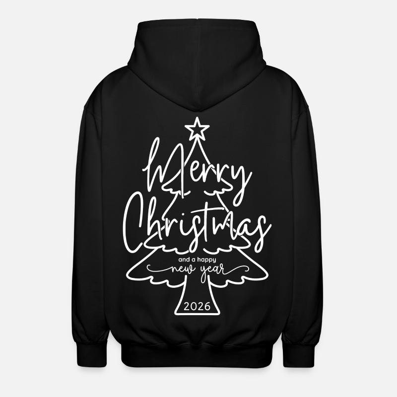 Joyeux Noël et Bonne Année 2026 - Veste à capuche unisexe - noir