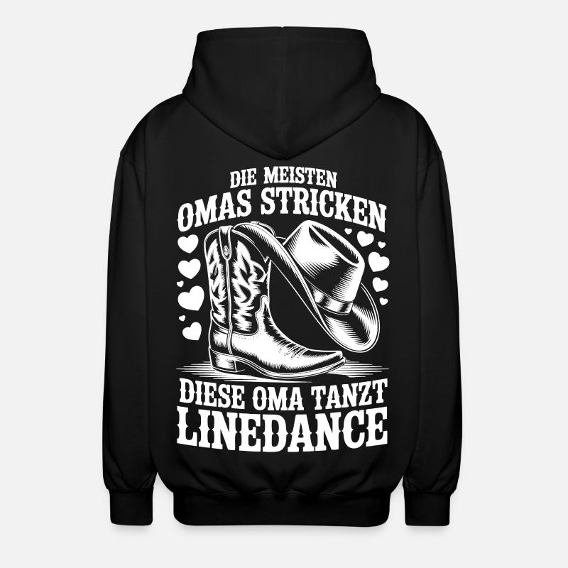 Grand-mère Dancing LineDance - Veste à capuche unisexe - noir