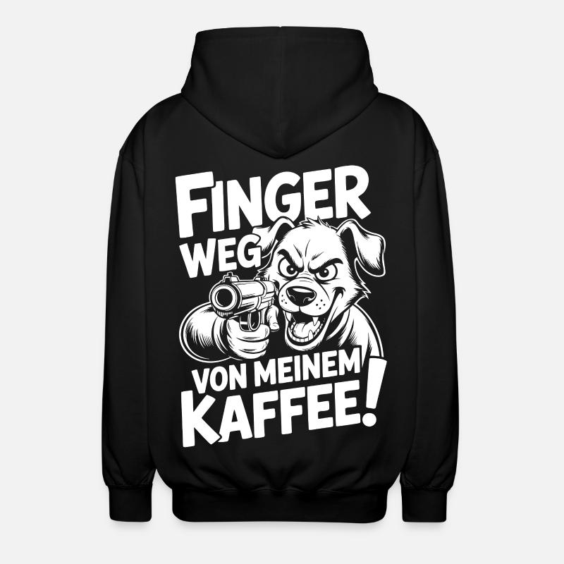 Hands off my coffee - Unisex Hooded Jacket - black