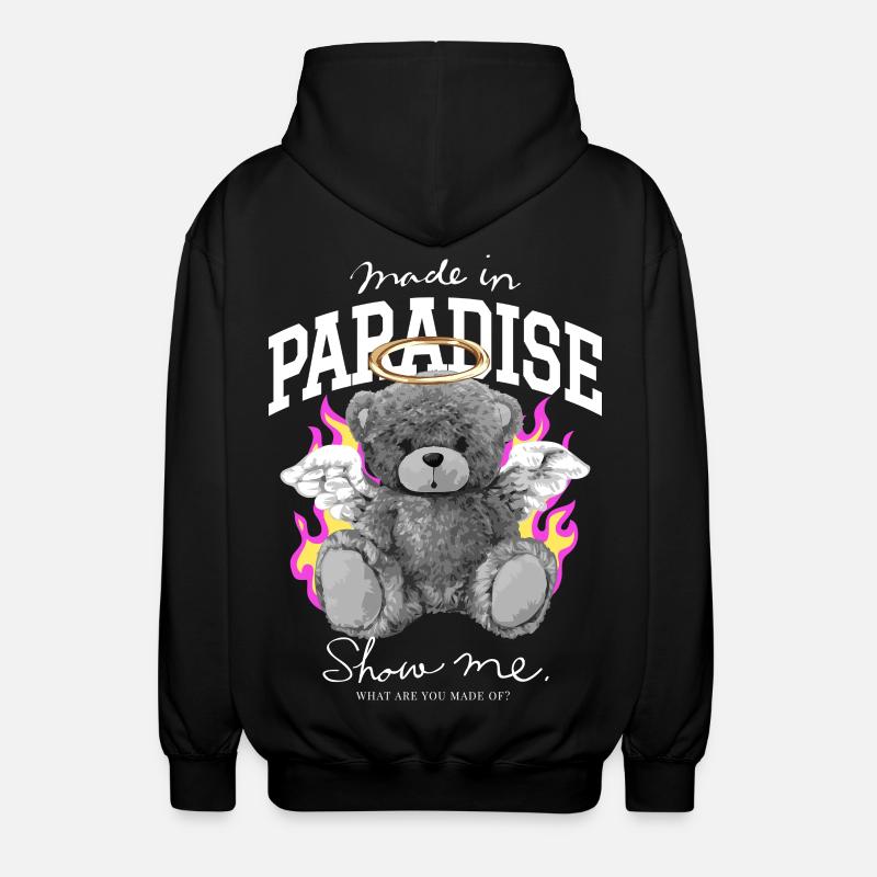 Ours Fabriqué au Paradis - Veste à capuche unisexe - noir