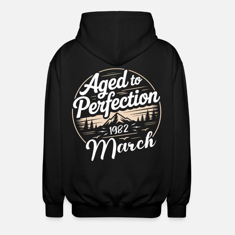 Birthday present march 1982 - Unisex Hooded Jacket - black