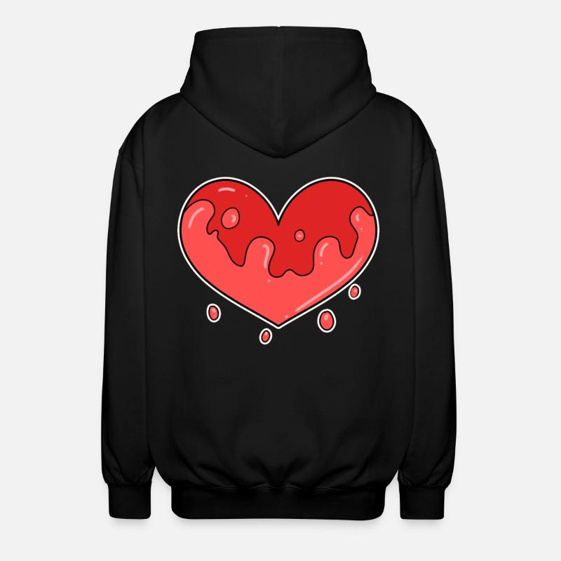 Heart Lonely - Unisex Hooded Jacket - black