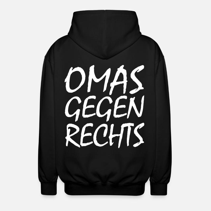 Omas gegen rechts - Unisex Kapuzenjacke - Schwarz