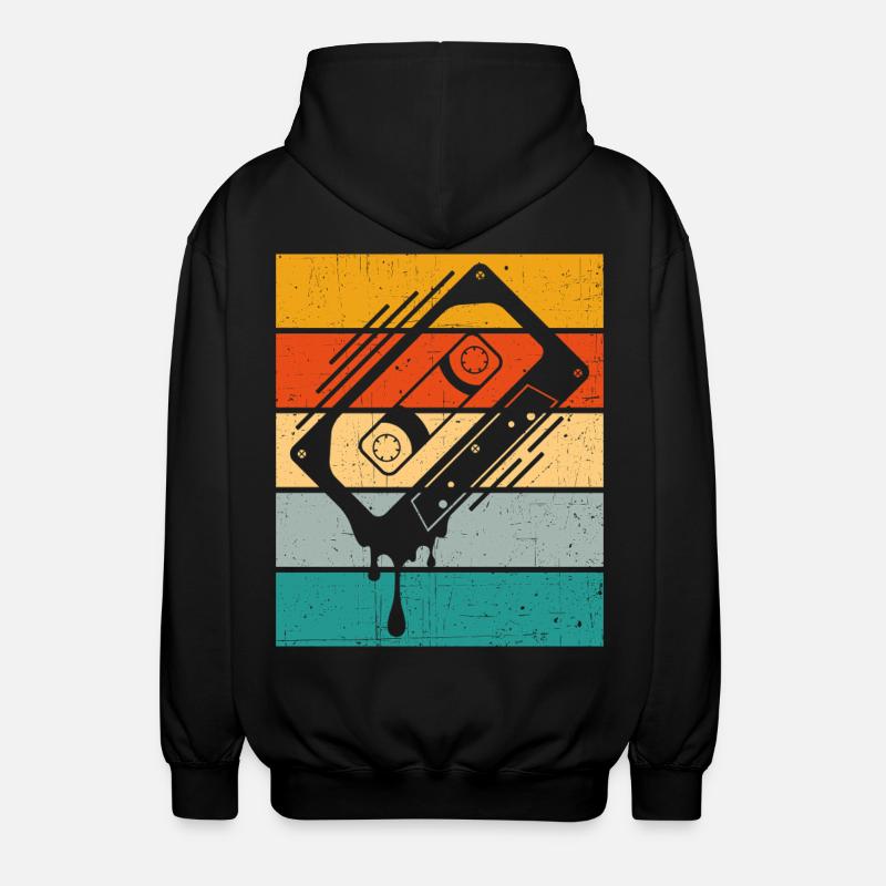 Cassette dégoulinante Retro - Veste à capuche unisexe - noir