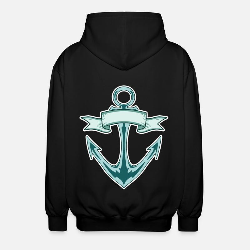 Anker - Unisex Kapuzenjacke - Schwarz