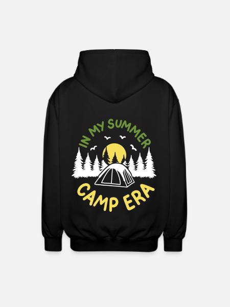 Camping Sommerlager Camper - Unisex Kapuzenjacke - Schwarz
