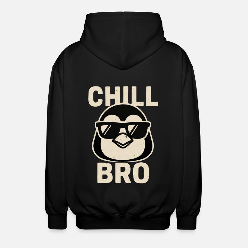 Chill Bro Pingouin - Veste à capuche unisexe - noir