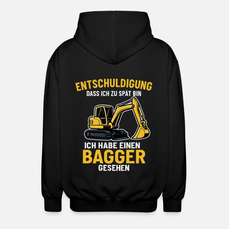 Bagger Spruch - Unisex Kapuzenjacke - Schwarz