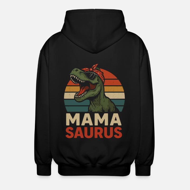 Mamasaurus Dino Mama Design - Veste à capuche unisexe - noir