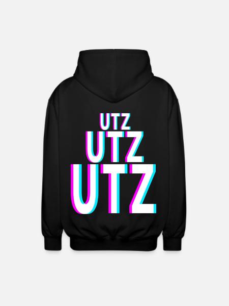 UTZ UTZ UTZ Techno EDM Music Raver Festival - Unisex Hooded Jacket - black