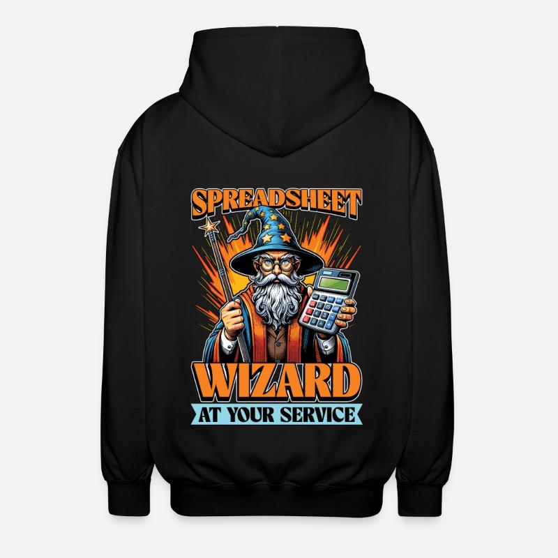 Comptabilité Tableur Assistant Comptable Vérificateur - Veste à capuche unisexe - noir