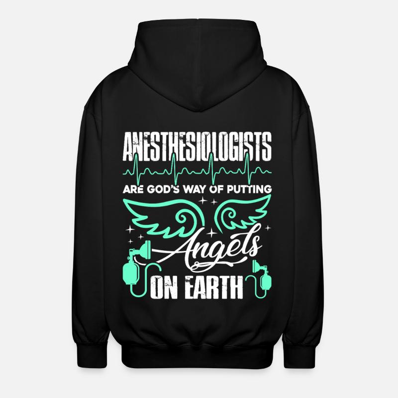 Anesthesiologist God Made Anesthesiologist - Unisex Hooded Jacket - black