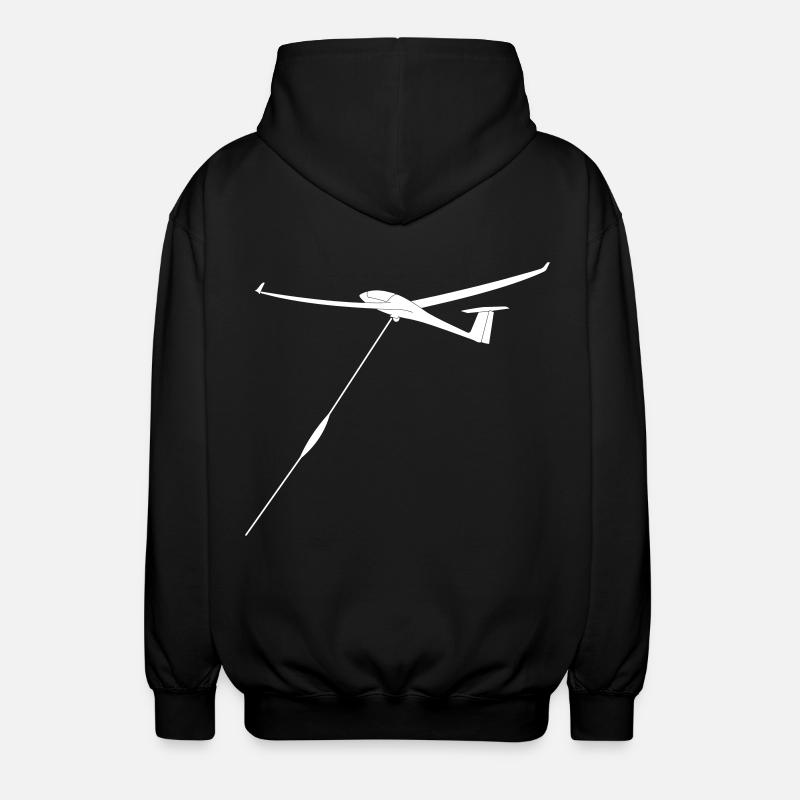 Windenstart Segelflieger - Unisex Kapuzenjacke - Schwarz